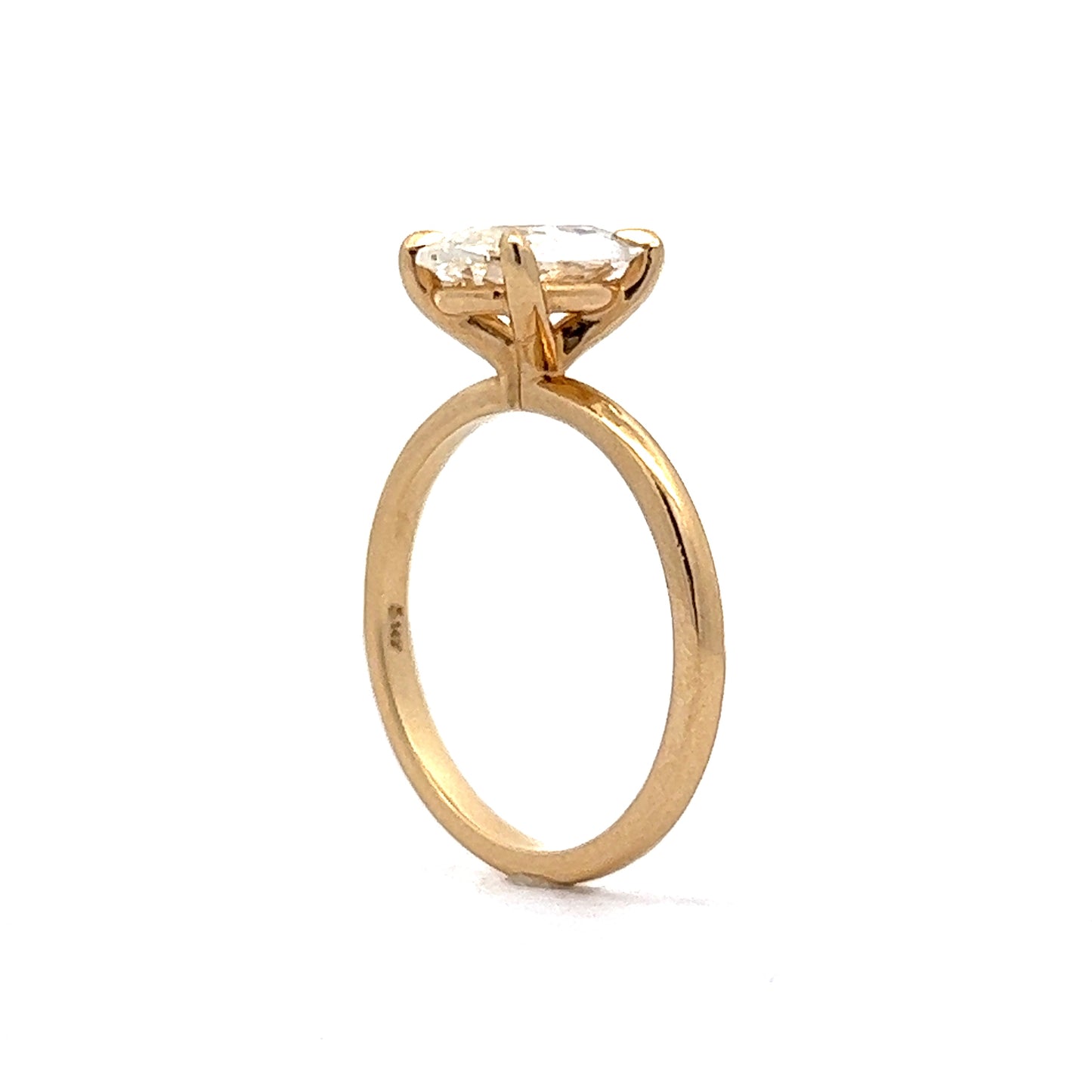 1.50 Oval Cut Diamond Engagement Ring in 14k Yellow Gold