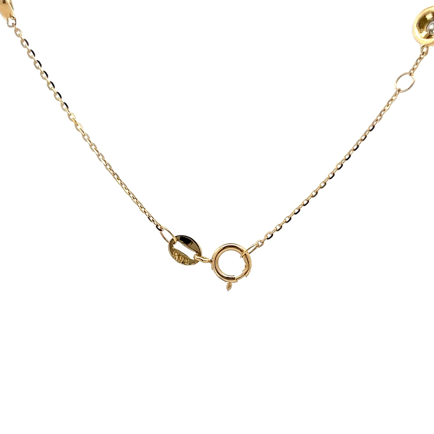 .52 Diamond by the Yard Necklace in Yellow & White Gold