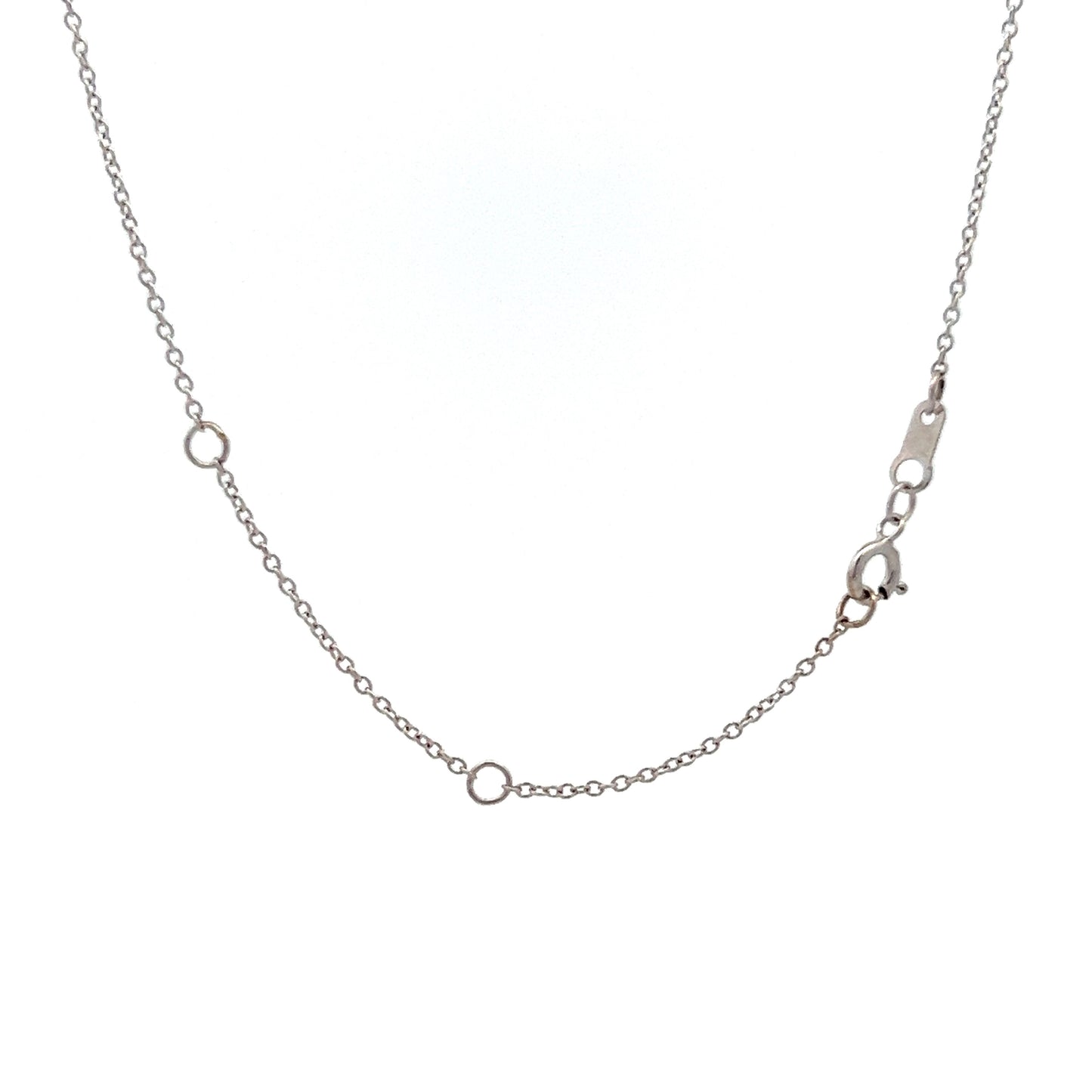 .28 Pear Rose Cut Diamond Pendant in 14k White Gold