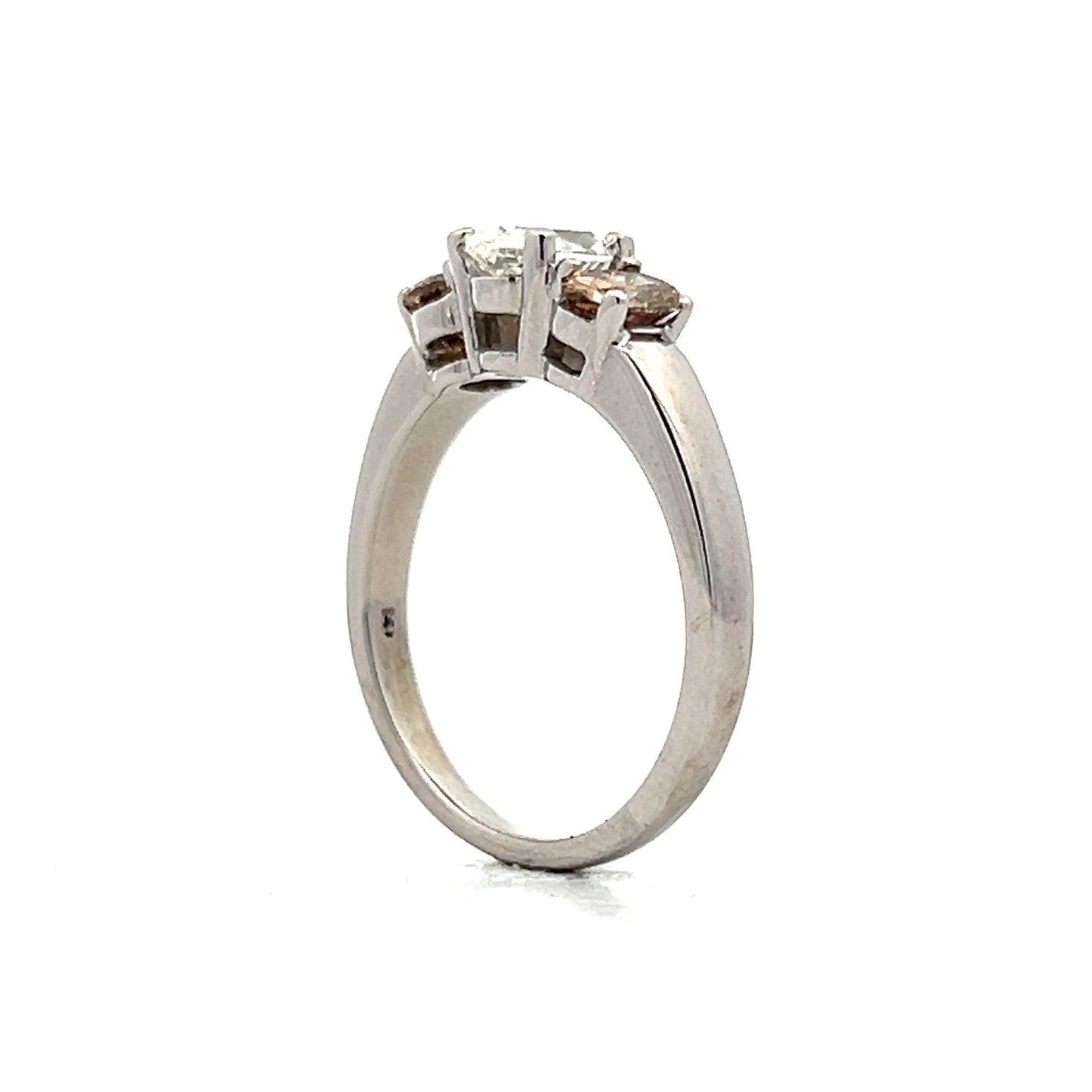 .71 Oval Diamond Three Stone Engagement Ring in 14k