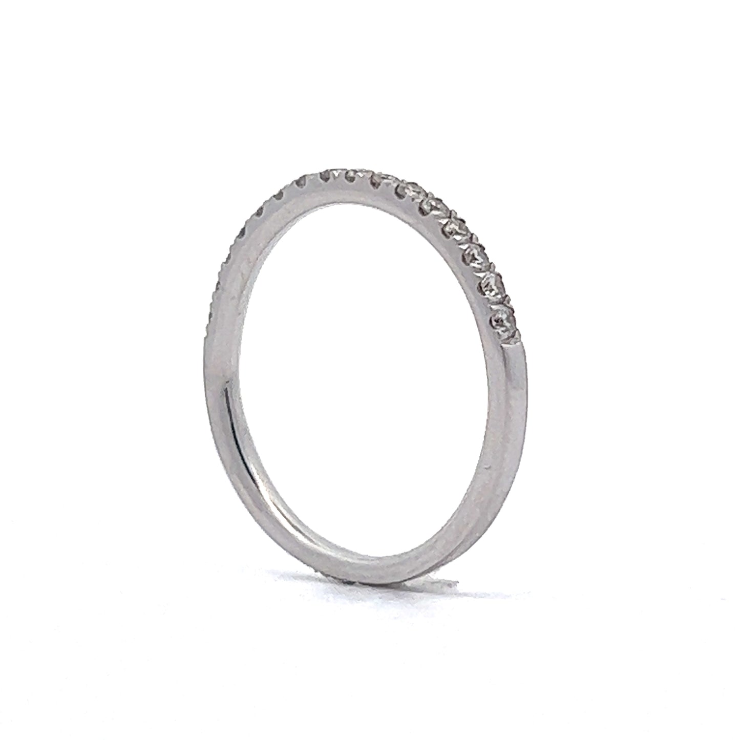 .29 Thin Diamond Wedding Band in 14k White Gold