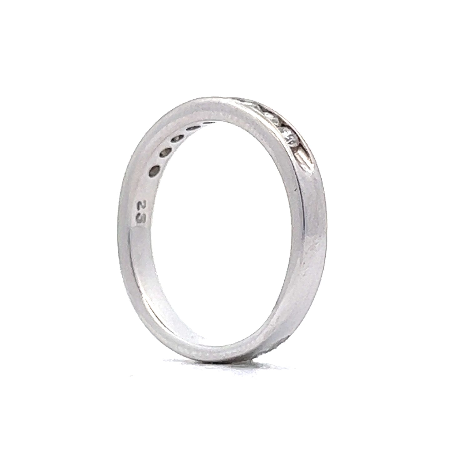 Channel Set Diamond Wedding Band in 14k White Gold