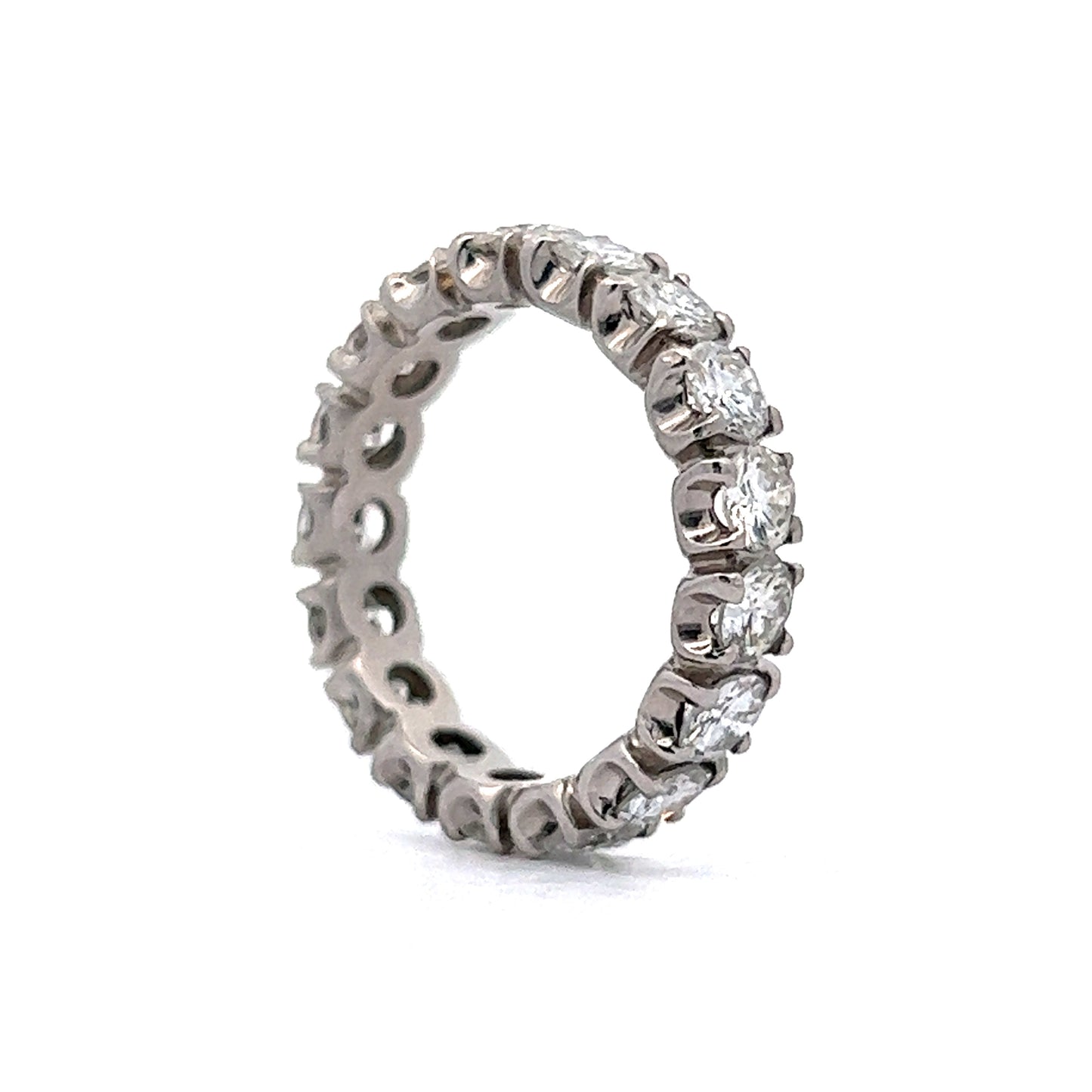 French Set Diamond Eternity Band in Platinum
