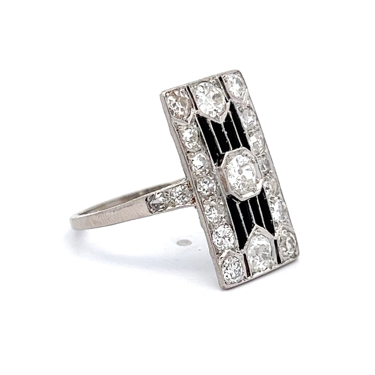 Vintage Art Deco Diamond Dinner Ring in Platinum