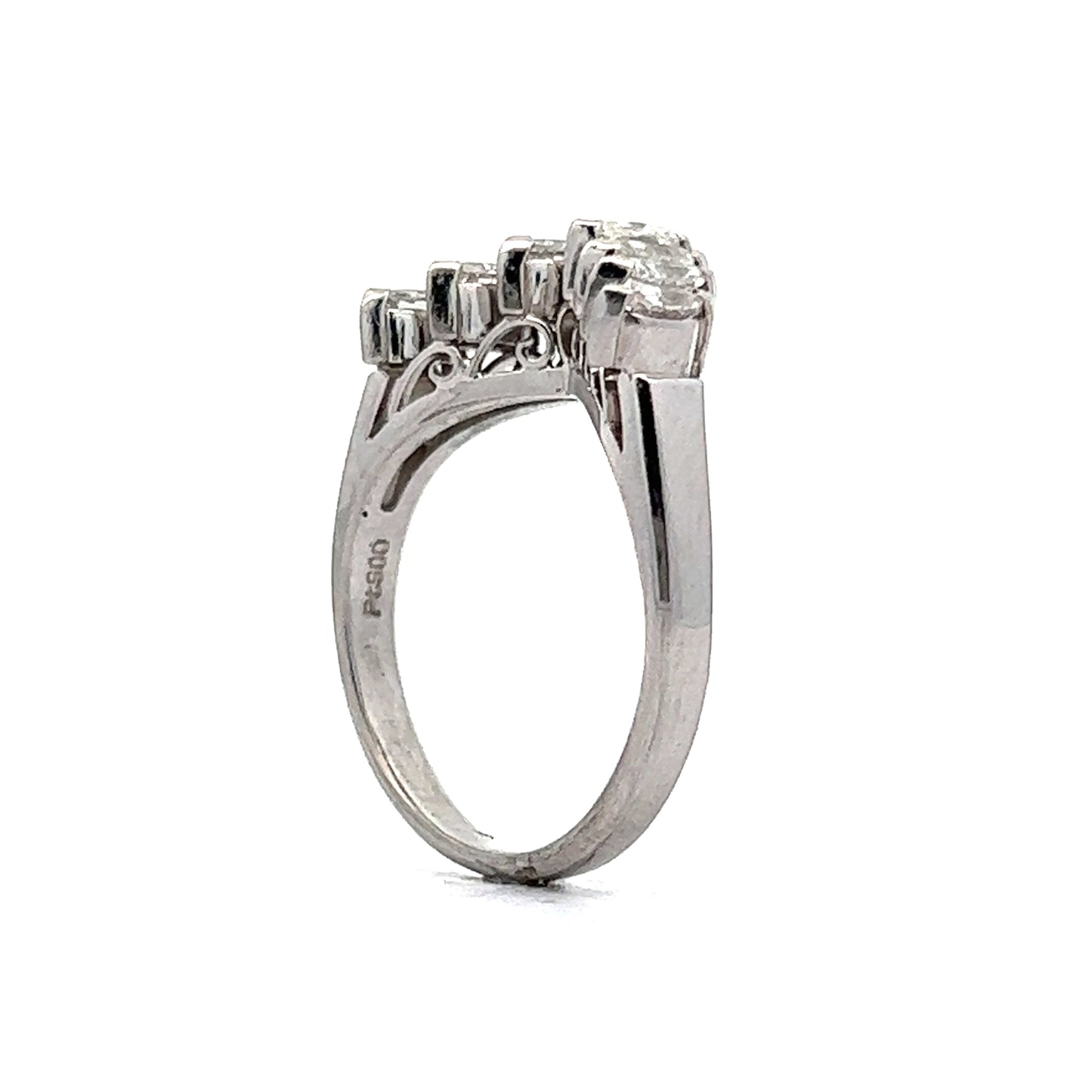 1.01 Diamond Tiara Wedding Band in Platinum