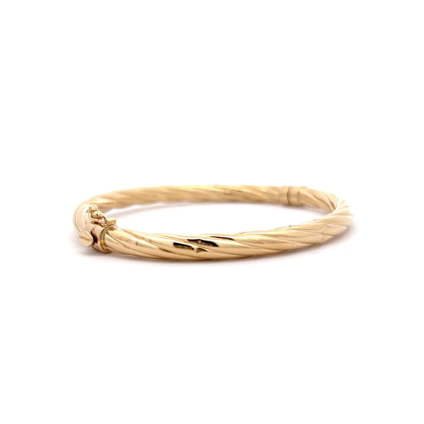 Twisted Rope Bangle Bracelet in 14k Yellow Gold