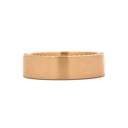 Men's Wide Brushed Finish Wedding Band in 14k Yellow Gold