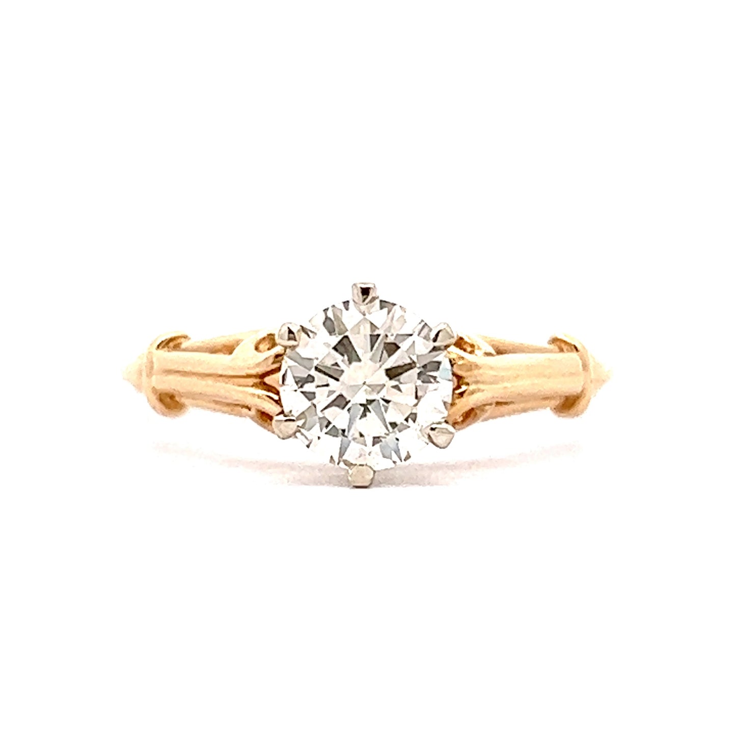 .92 Solitaire Diamond Engagement Ring in 14K Yellow Gold