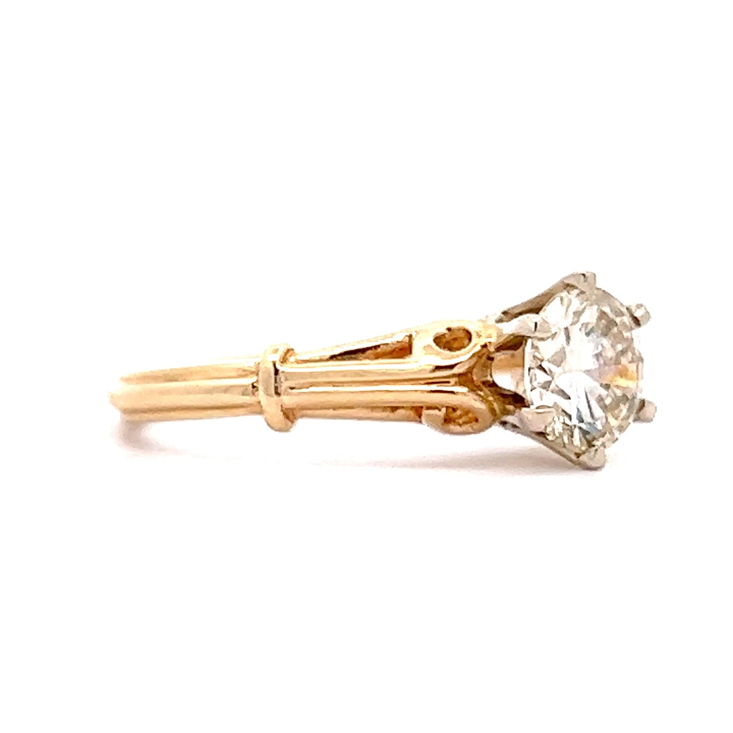 .92 Solitaire Diamond Engagement Ring in 14K Yellow Gold