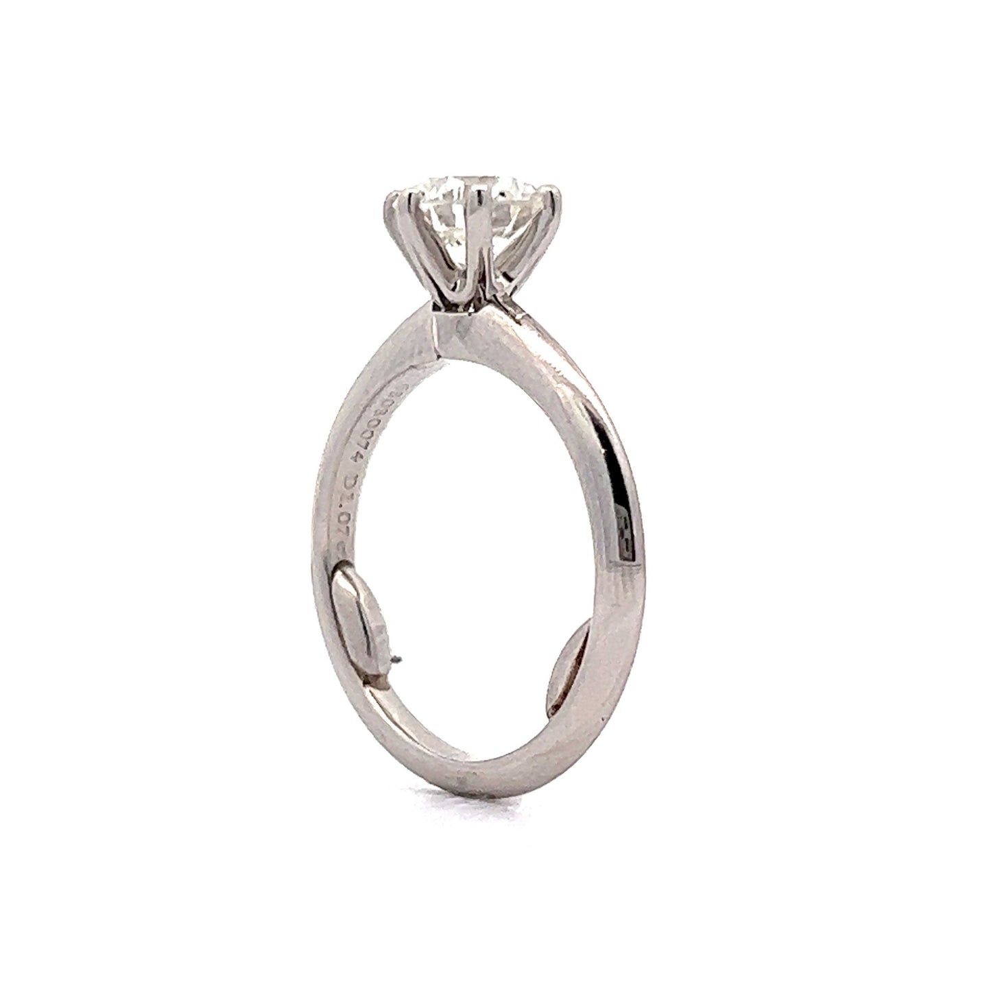 1.07 Tiffany & Co. Solitaire Diamond Engagement Ring in Platinum