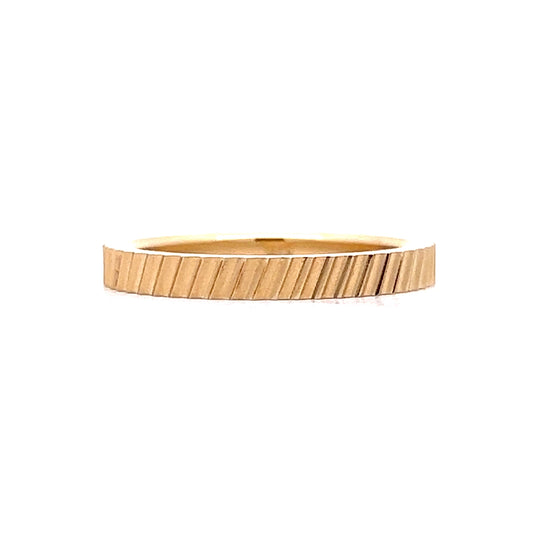 Textured Wedding Band in 14k Yellow Gold