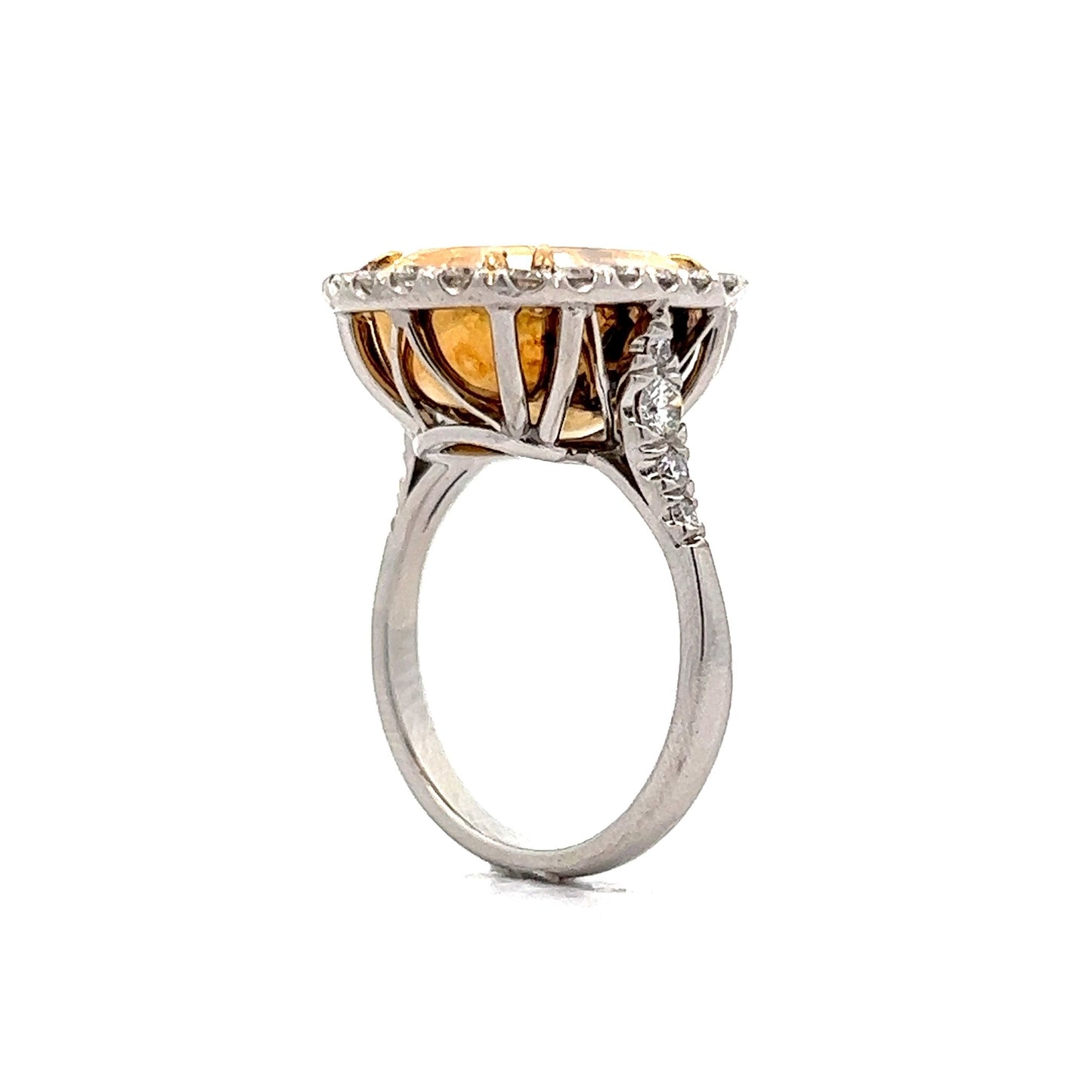11.79 Fancy Yellow Diamond Engagement Ring in Platinum