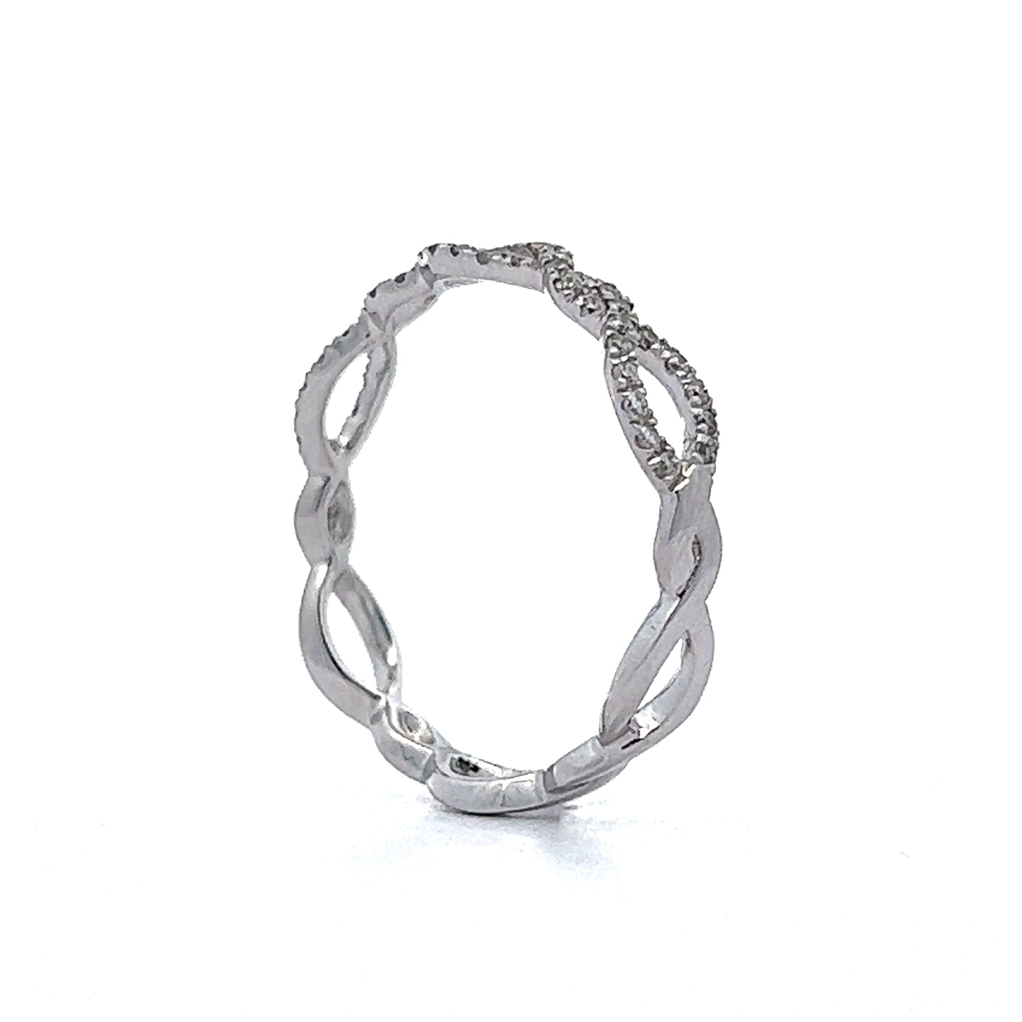 .19 Diamond Wedding Band in 14k White Gold