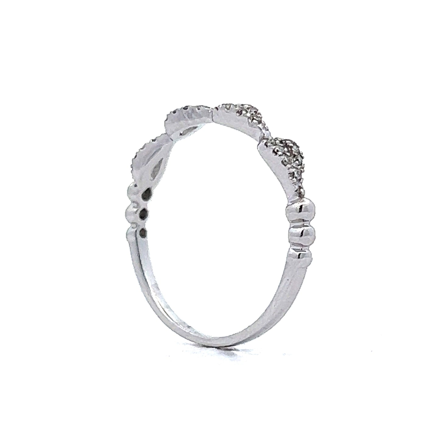 .13 Diamond Wedding Band in 14k White Gold