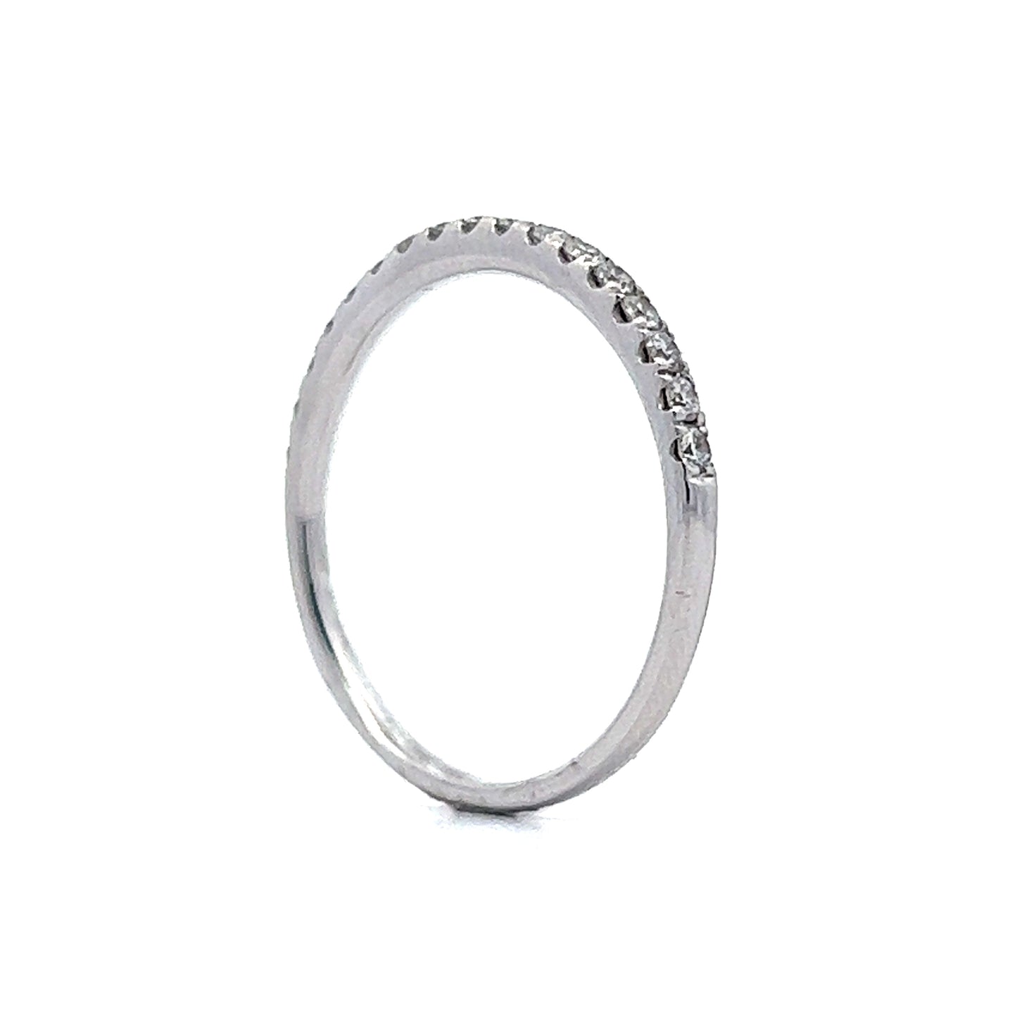 .33 Thin Diamond Wedding Band in 14k White Gold