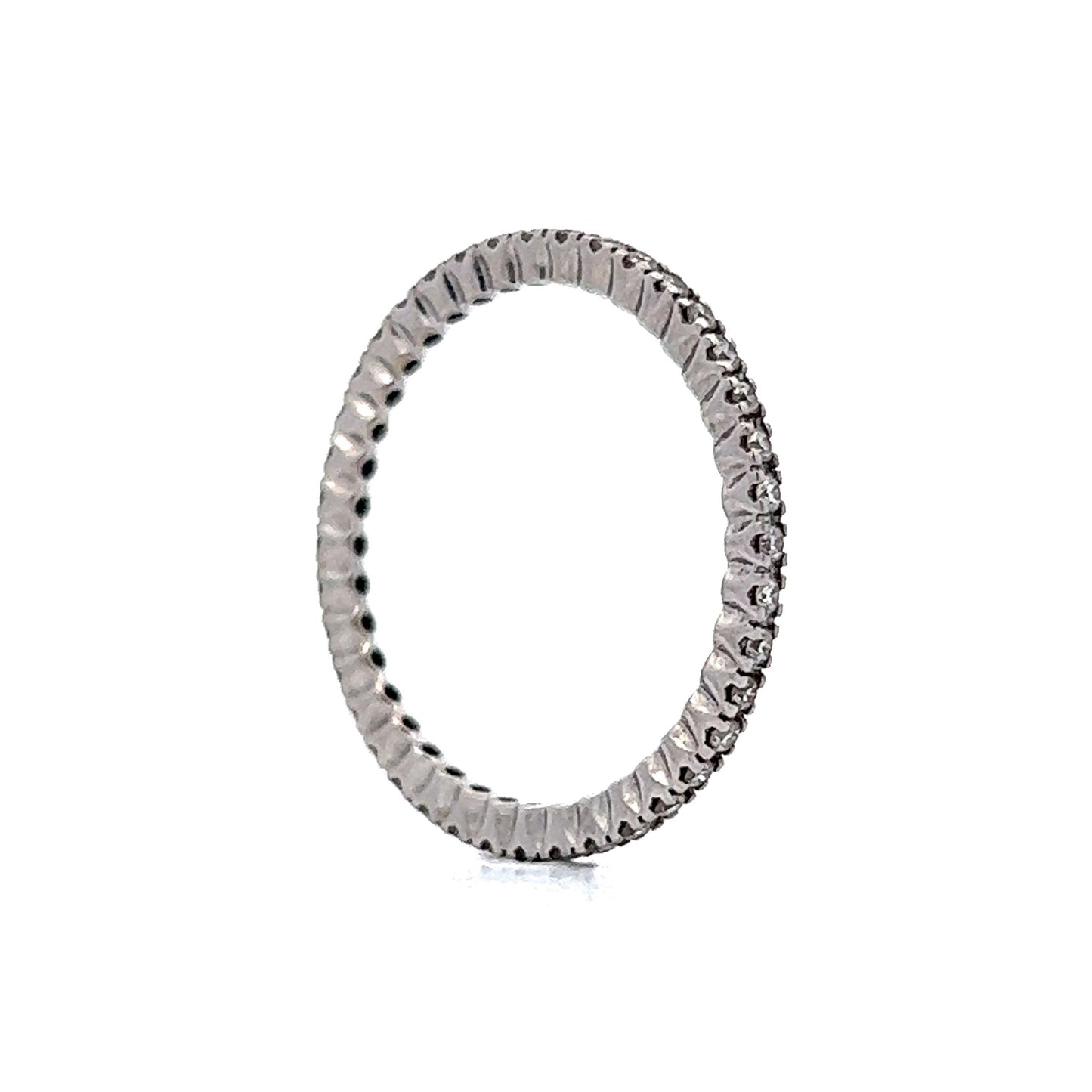 .42 Thin Diamond Eternity Wedding Band in 18k White Gold