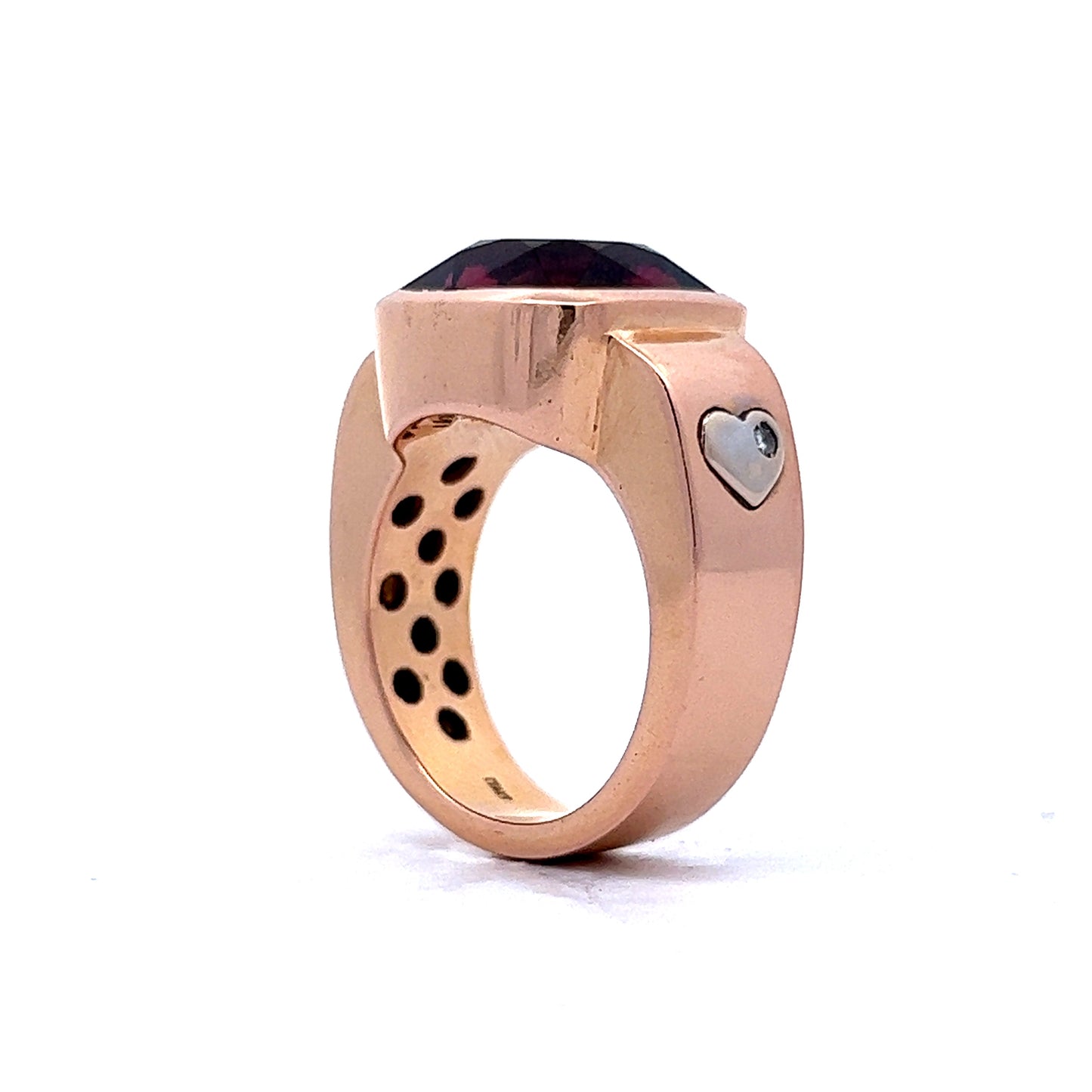6.30 Bezel Set Tourmaline Cocktail Ring in 18k Rose Gold
