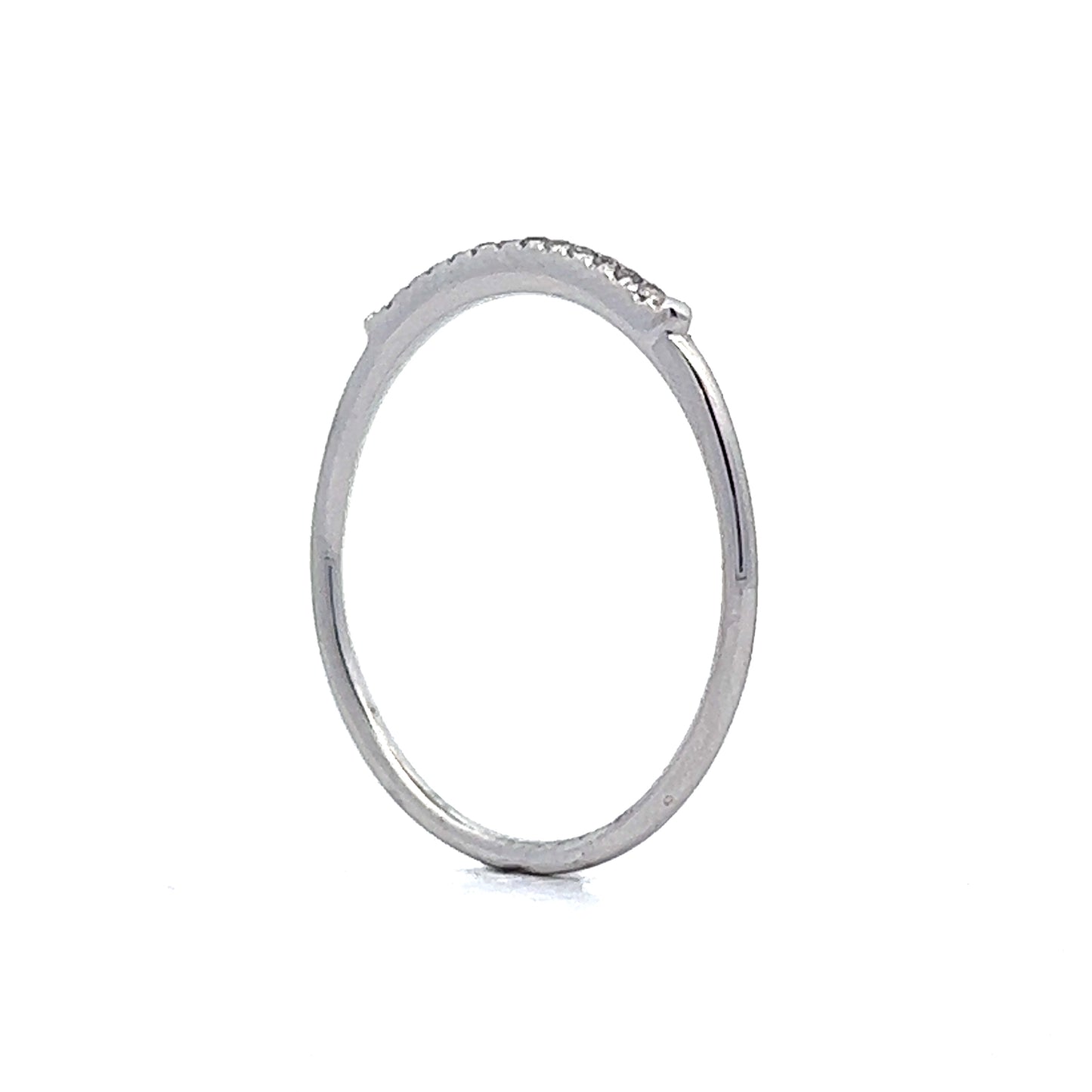 .05 Thin Modern Diamond Stacking Band in 14k White Gold