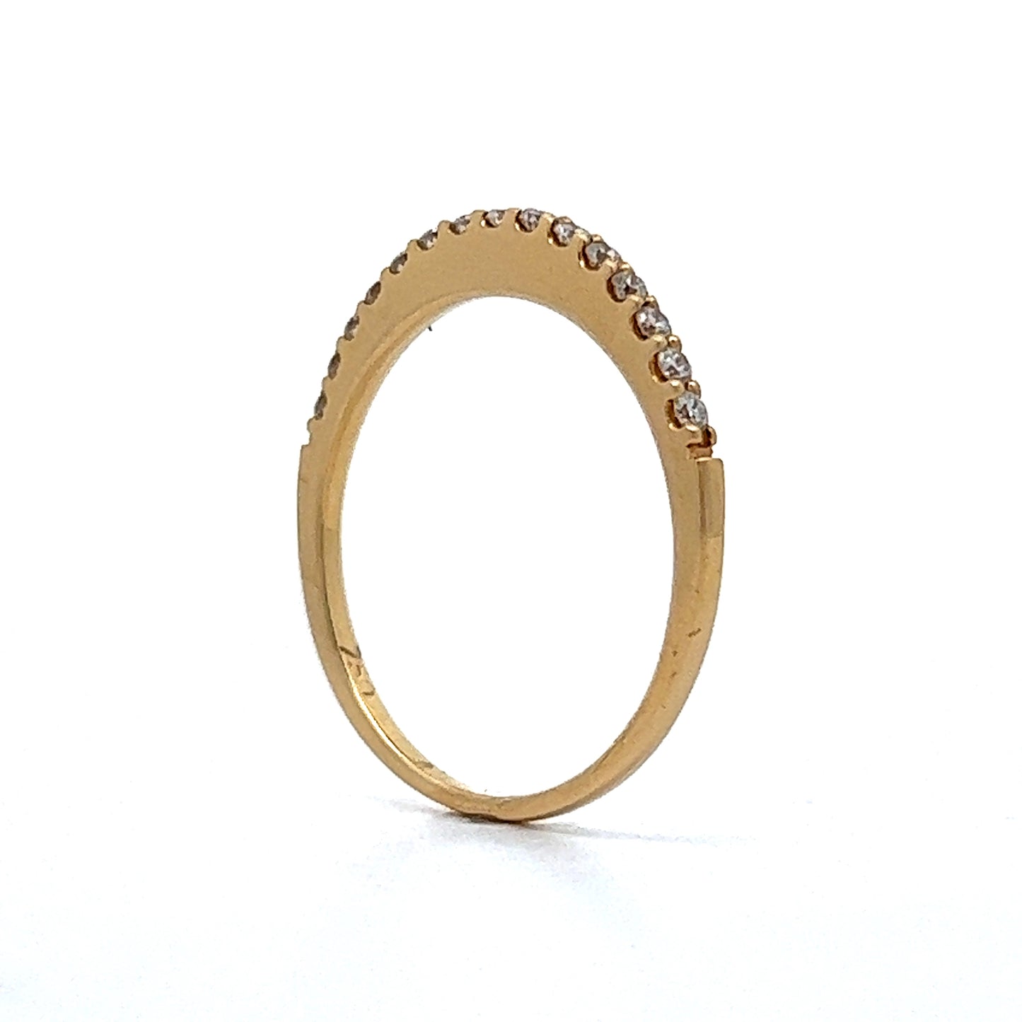 .17 Thin Diamond Wedding Band in 14k Yellow Gold