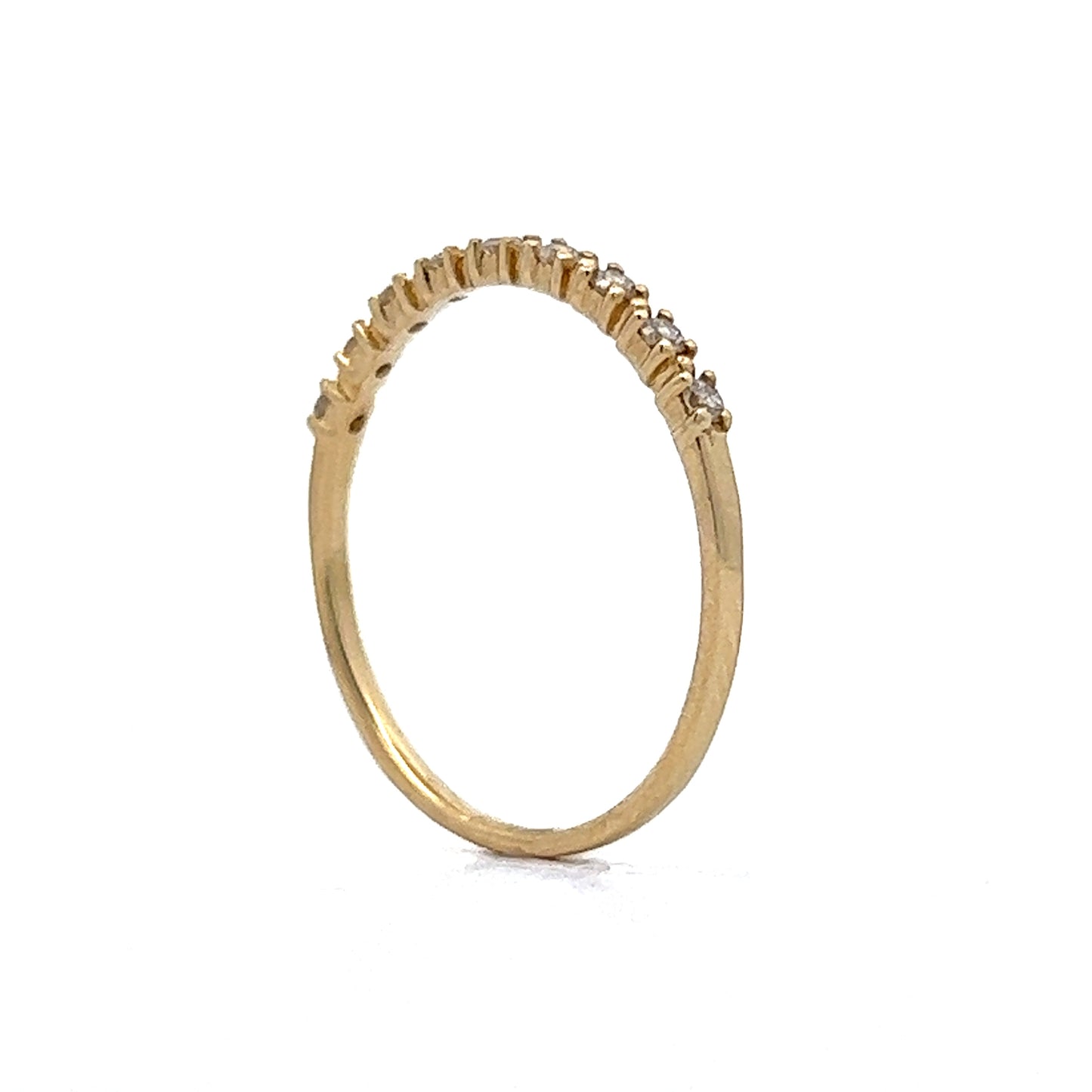 .14 Round Brilliant Diamond Wedding Band in 14k Yellow Gold