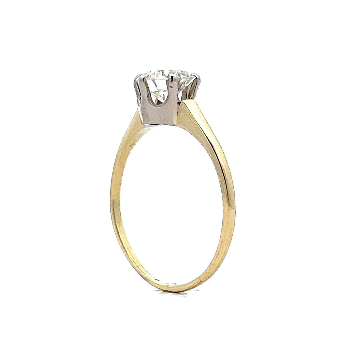 .94 Retro 1940s Diamond Engagement Ring in 14k Gold