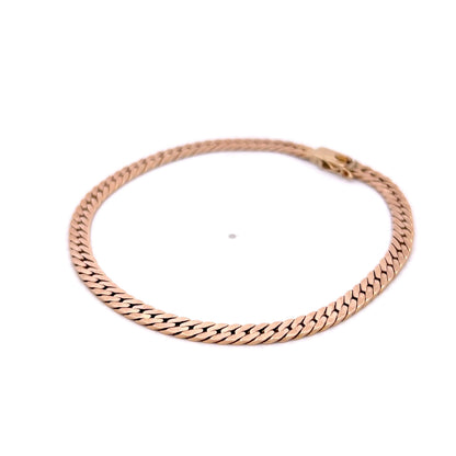 Herringbone Chain Bracelet in 14k Yellow Gold