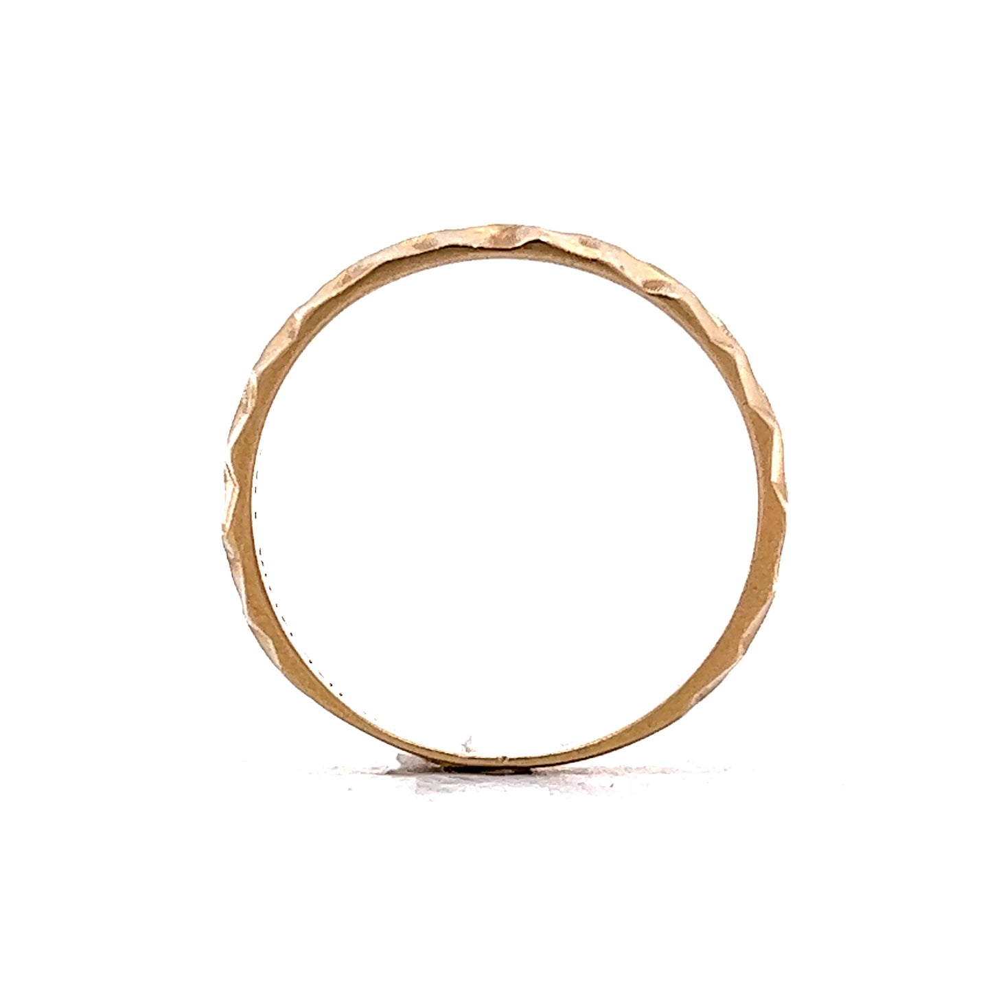8mm Hammer Textured Band in 14k Yellow Gold
