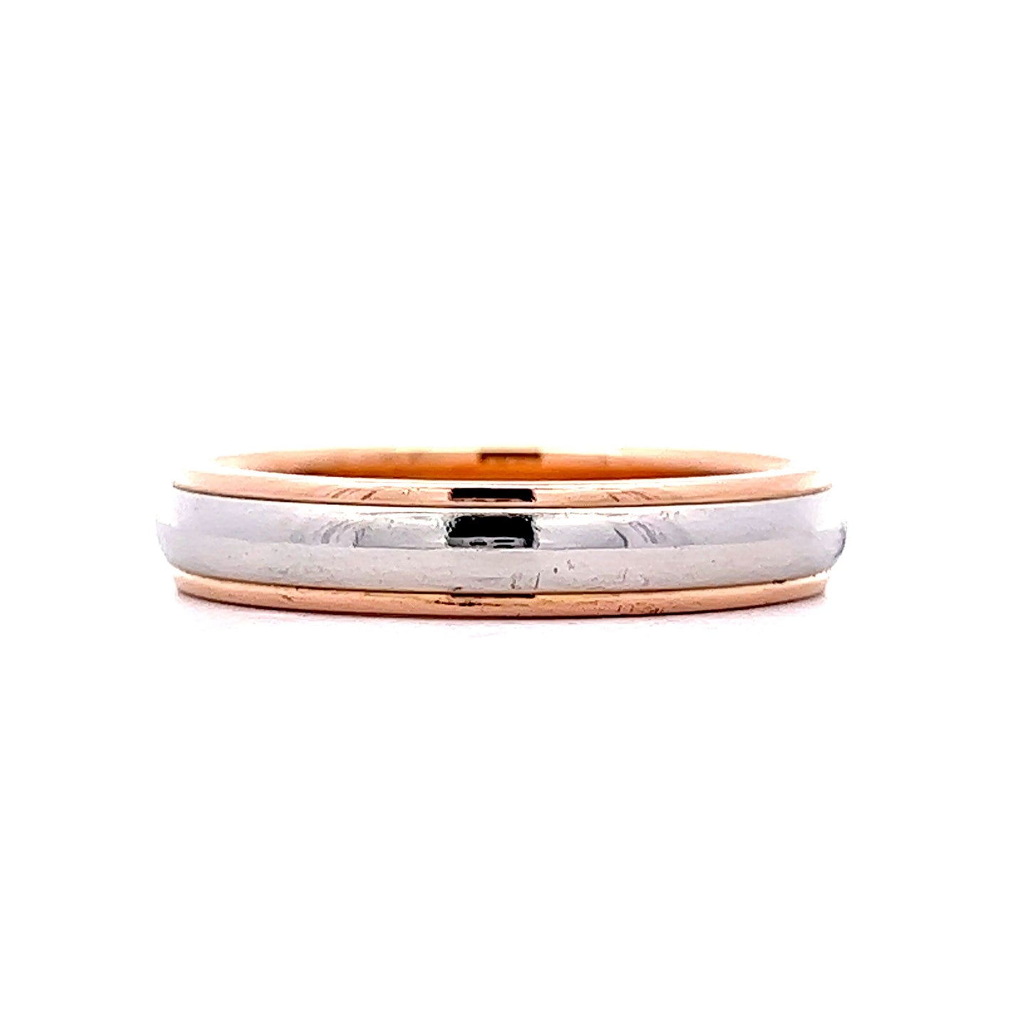 Tiffany & Co Two-Tone Wedding Band in 18k Rose Gold and Platinum