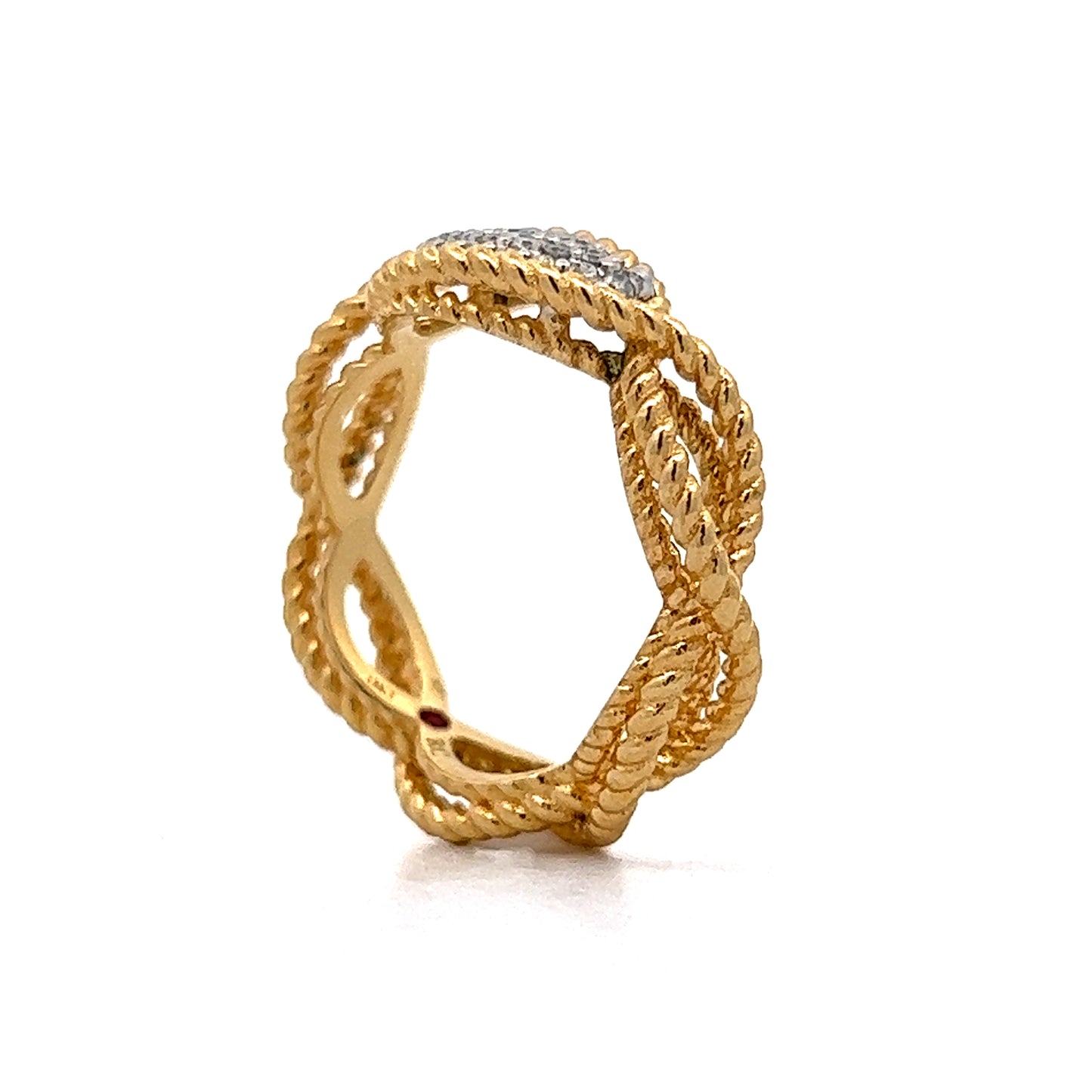 Roberto Coin Diamond Ring in 18k Yellow & White Gold