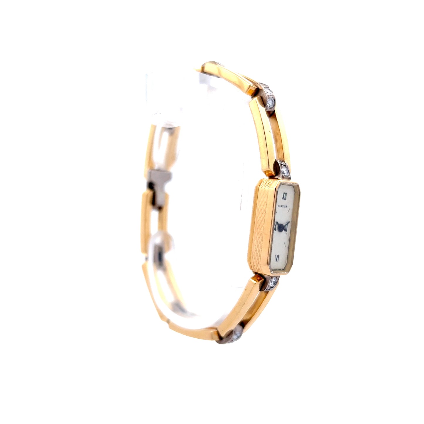 Vintage Retro Cartier Lady's Watch in 18k Yellow & White Gold