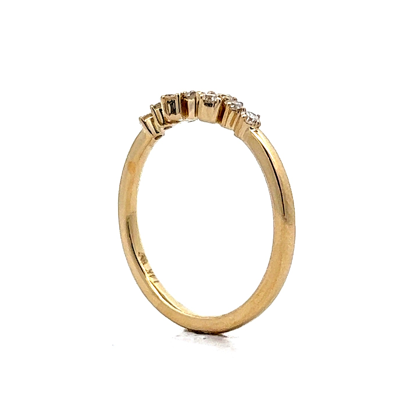 .29 Diamond Cluster Stacking Ring in 14k Yellow Gold
