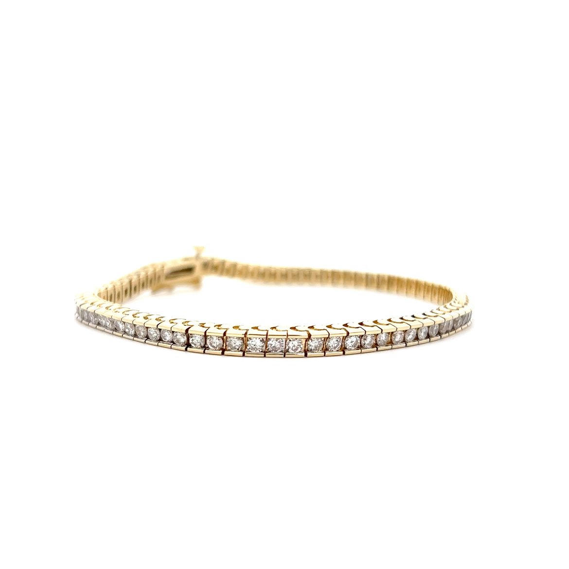 3 Carat Diamond Tennis Bracelet in 14k Yellow Gold