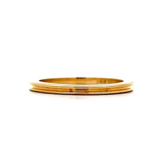 Indented Stacking Band in 14k Yellow Gold