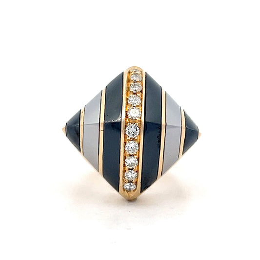 .30 Diamond Cocktail Statement Ring in 18k Yellow Gold