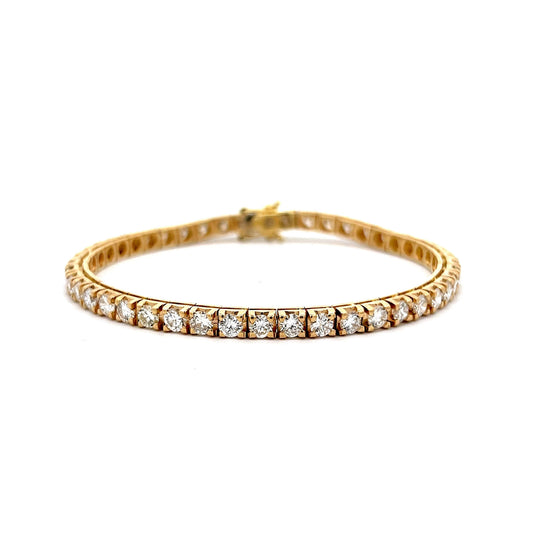 7 Carat Diamond Tennis Bracelet in 14k Yellow Gold