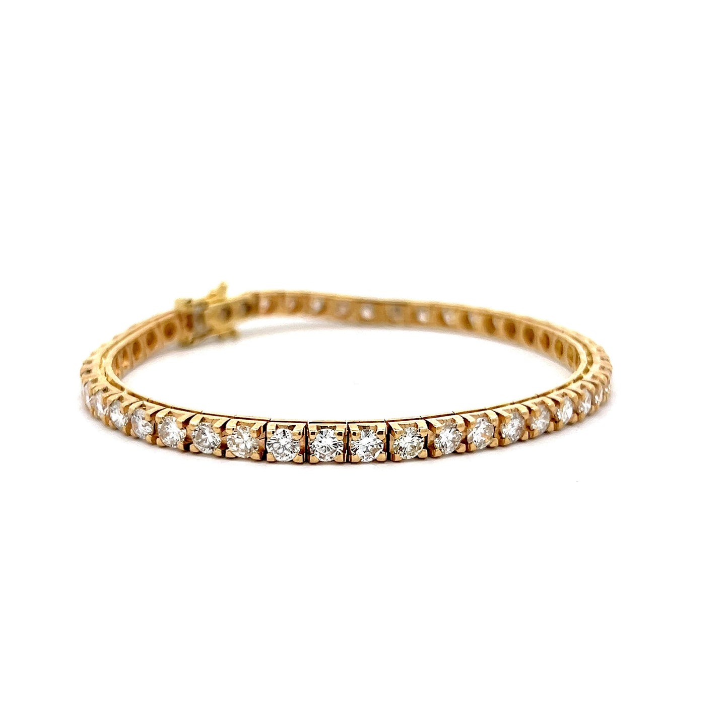 7 Carat Diamond Tennis Bracelet in 14k Yellow Gold