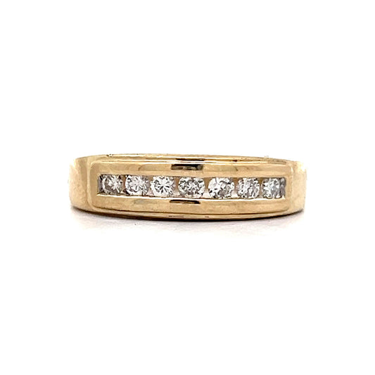 .21 Channel Set Diamond Wedding Band in Yellow Gold