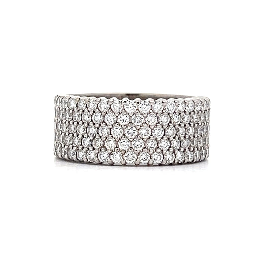 2.50 Pave Diamond Cocktail Ring in 14k White Gold