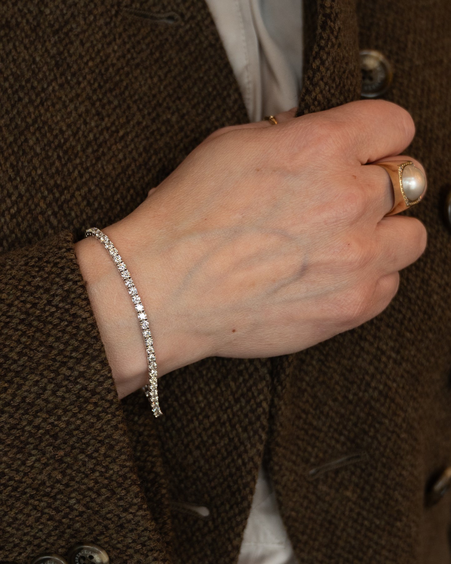 5.13 Diamond Tennis Bracelet 14k White Gold