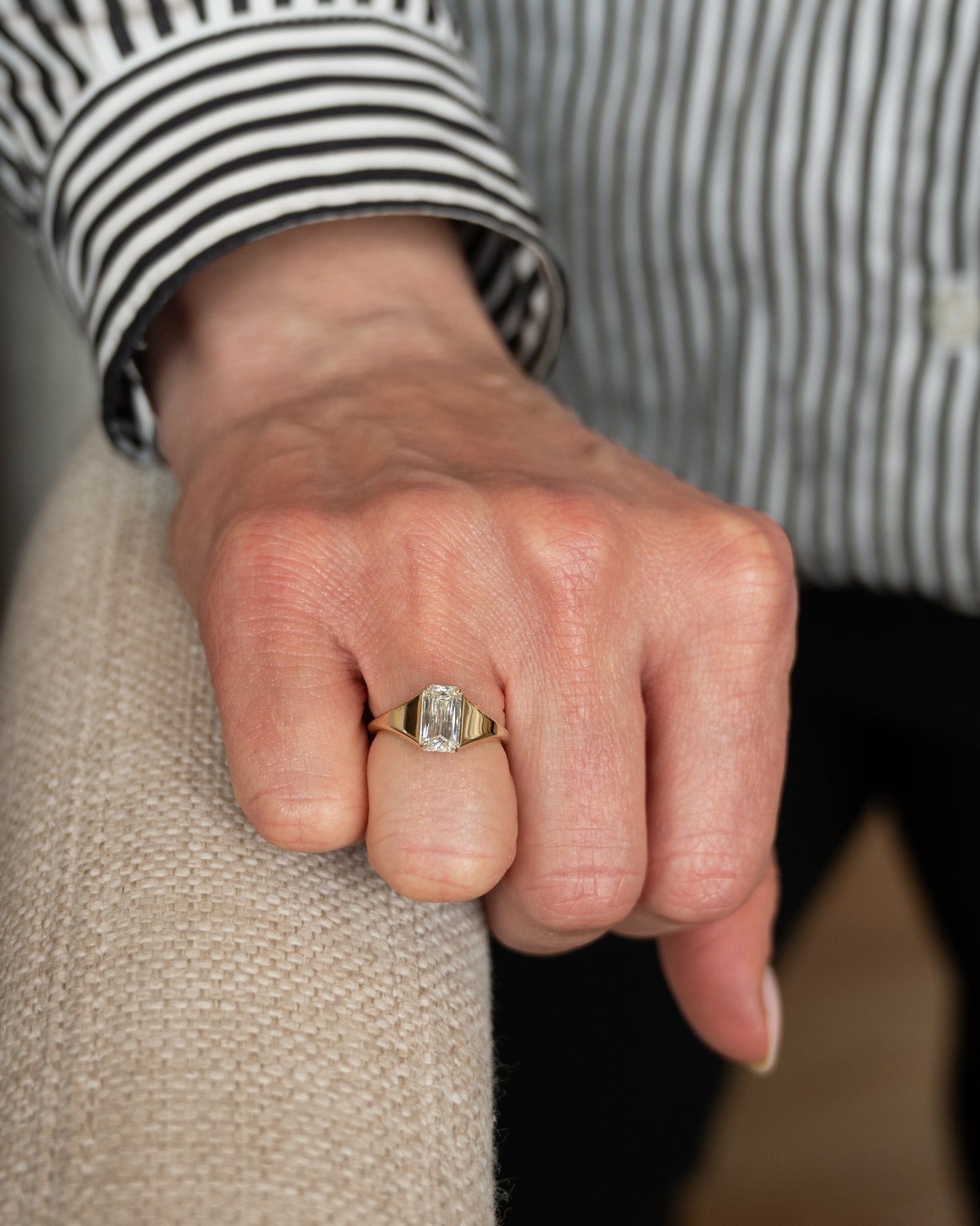 1.66 Emerald Cut Diamond Engagement Ring 14k