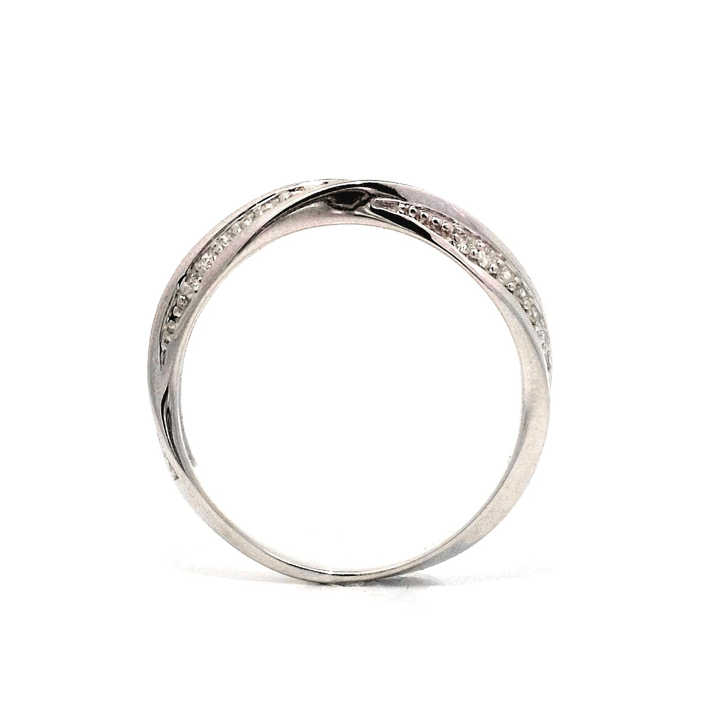 .18 Diamond Stacking Band in 18k White Gold