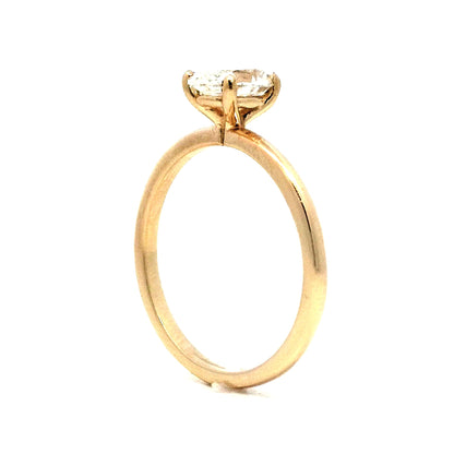 .94 Oval Diamond Solitaire Engagement Ring in 14k Yellow Gold