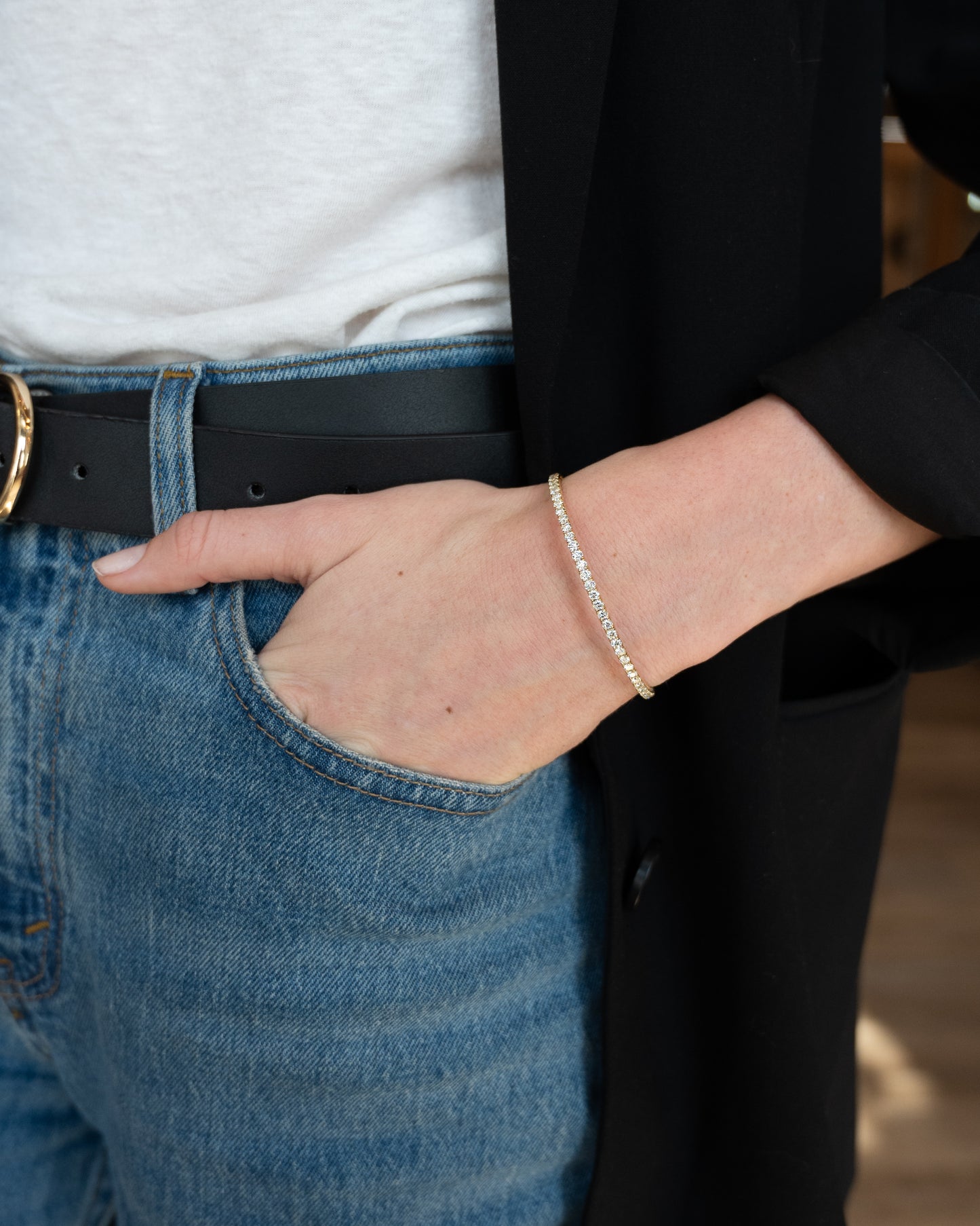 3.47 Diamond Bangle Bracelet 14k Yellow Gold