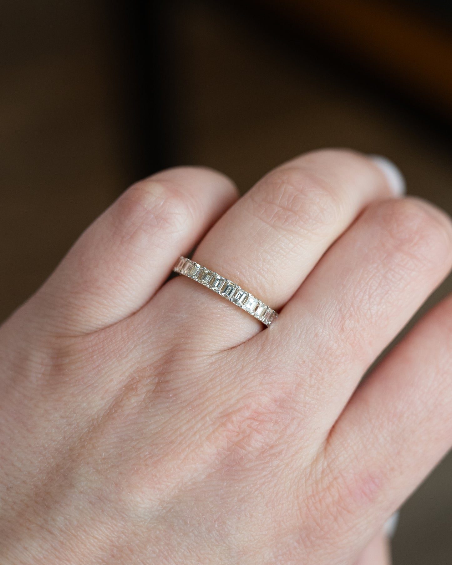 1.22 Emerald Cut Diamond Stacking Band 14k