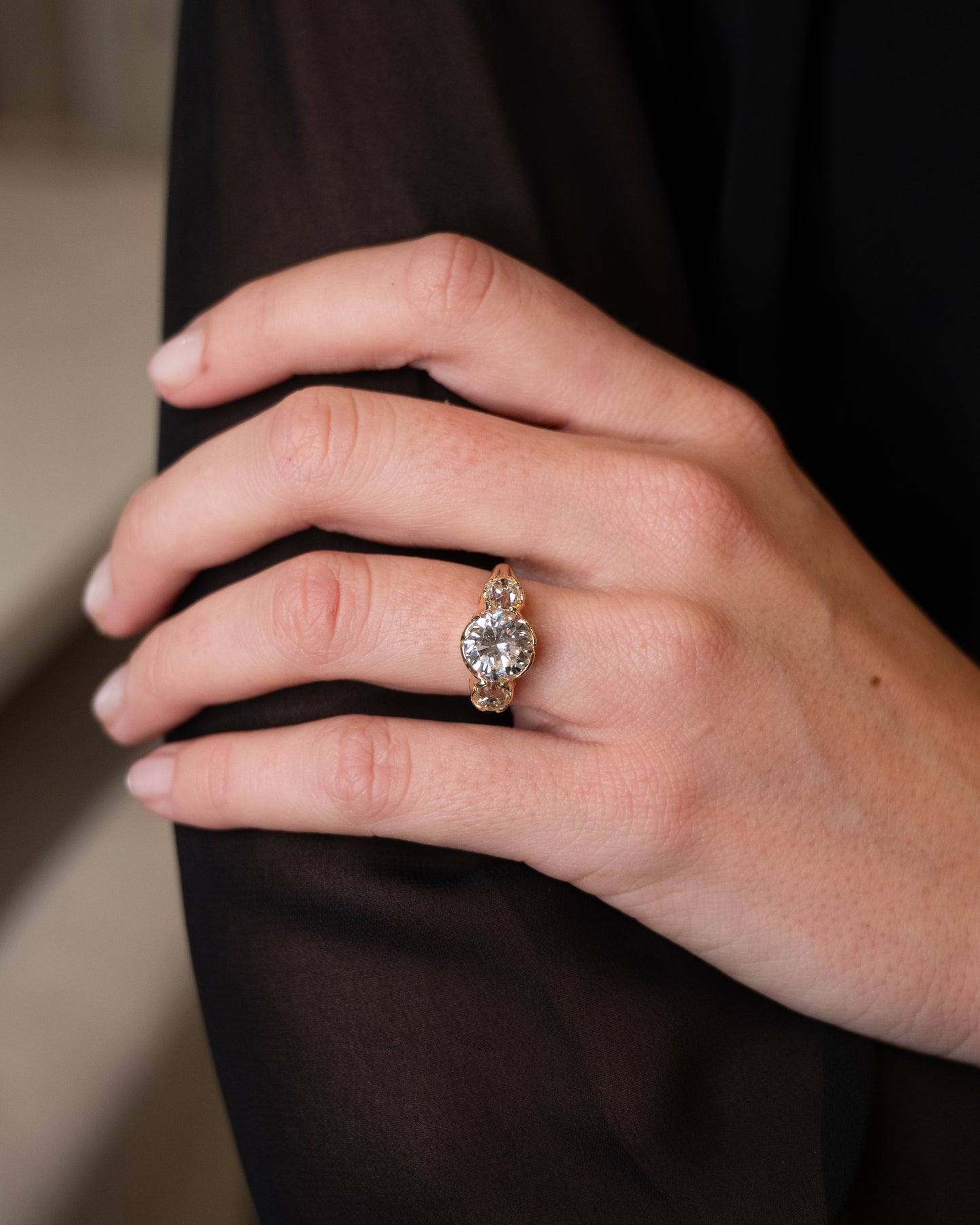 3.03 GIA Transitional Diamond Engagement Ring 18k