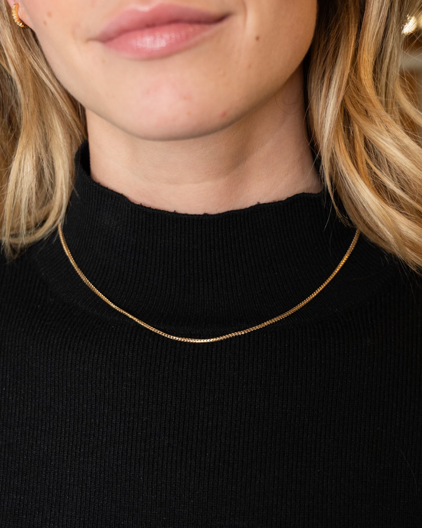 17" Snake Chain Necklace in 14k Yellow Gold