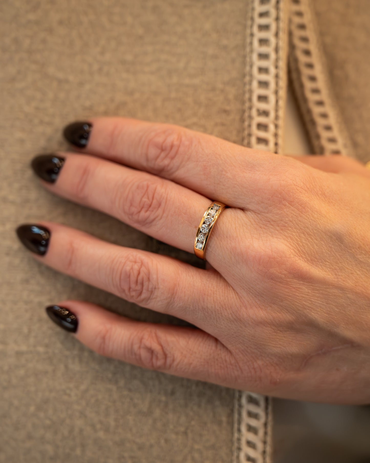 .54 Round Brilliant Diamond Wedding Band 18k