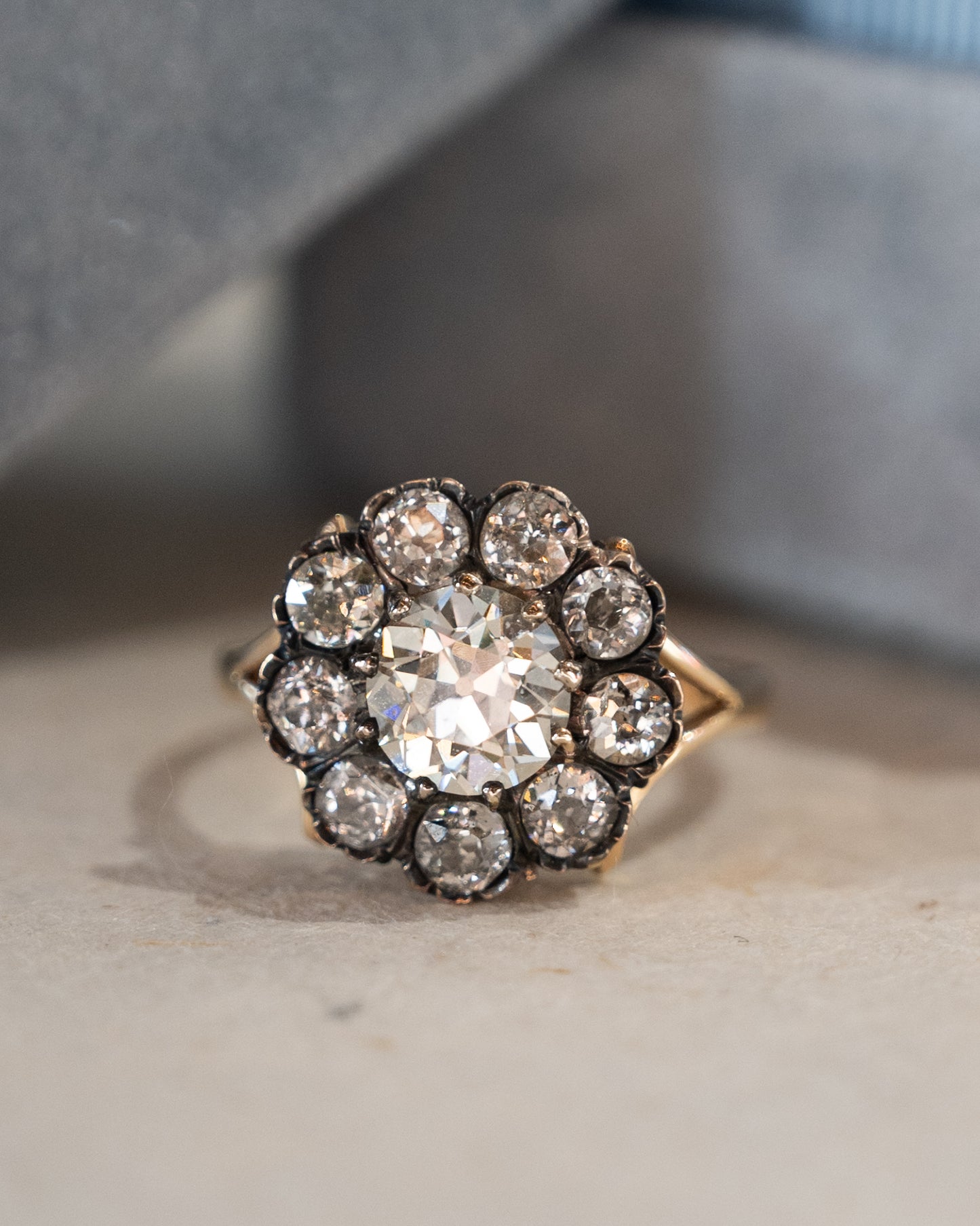 1.52 Victorian European Diamond Engagement Ring 14k/SS