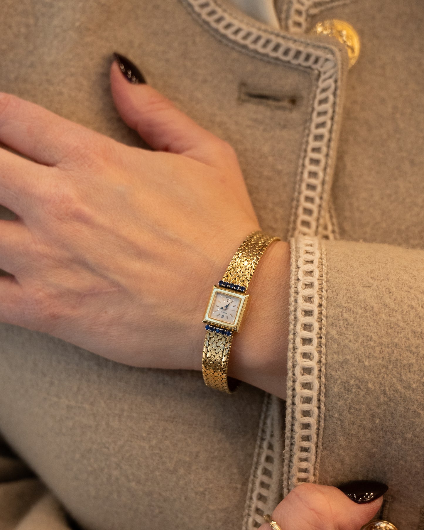 1970s Gubelin Swiss Ladies Watch 18k Yellow Gold