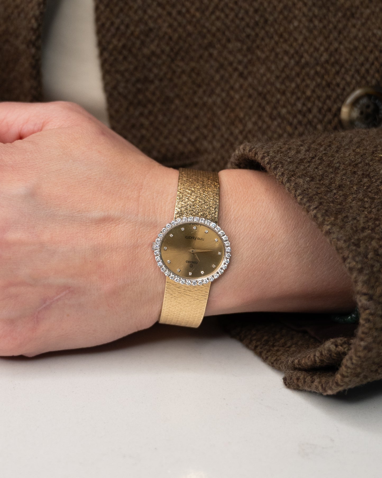 1990's Concord Model Nine Ladies Watch 14k